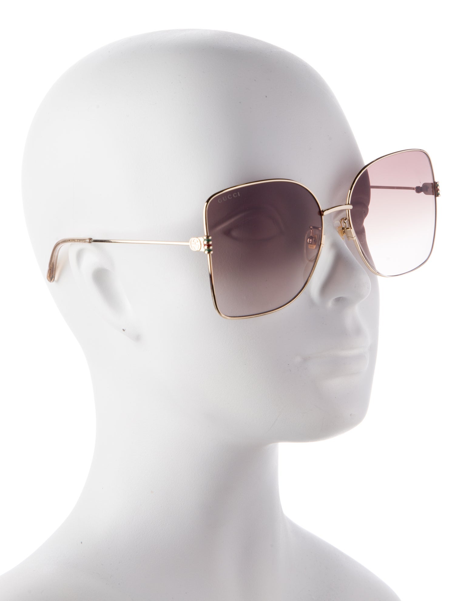Gucci Web Accent Oversize Sunglasses